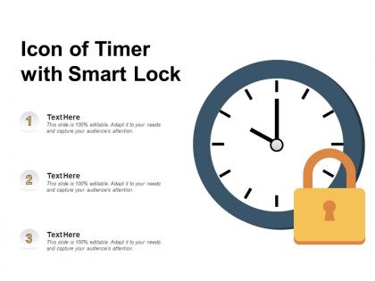 Icon of timer with smart lock
