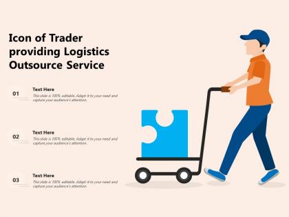 Icon of trader providing logistics outsource service