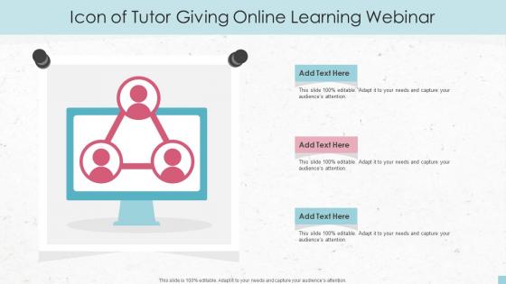 Icon Of Tutor Giving Online Learning Webinar