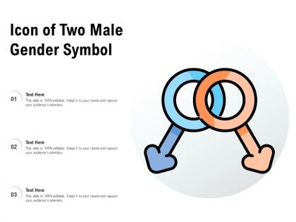 Icon of two male gender symbol
