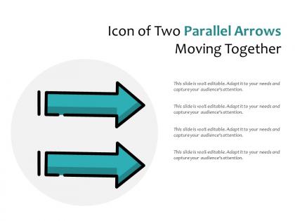 Icon of two parallel arrows moving together