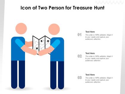 Icon of two person for treasure hunt