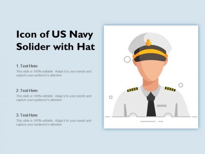 Icon of us navy solider with hat