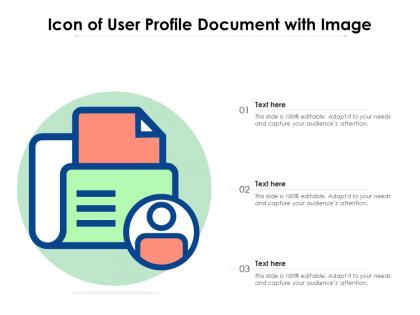 Icon of user profile document with image