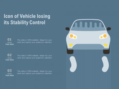 Icon of vehicle losing its stability control