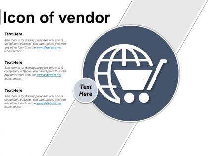 Icon of vendor powerpoint slide background