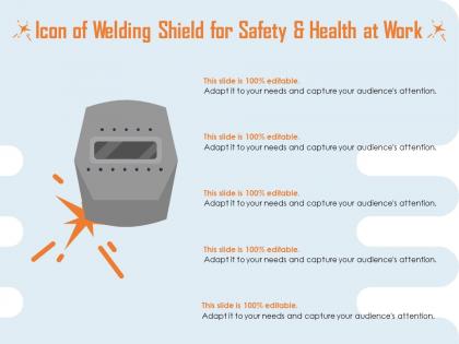 Icon of welding shield for safety and health at work