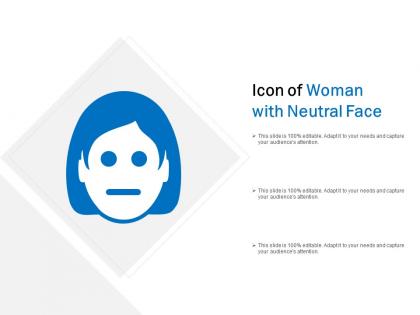 Icon of woman with neutral face