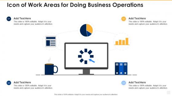 Icon of work areas for doing business operations