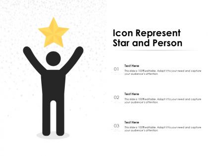 Icon represent star and person
