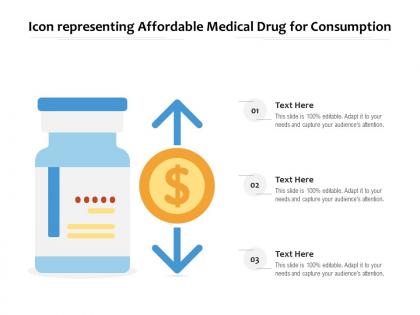 Icon representing affordable medical drug for consumption