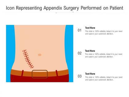 Icon representing appendix surgery performed on patient