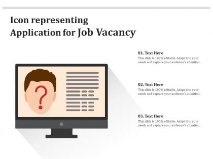 Icon representing application for job vacancy