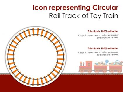 Icon representing circular rail track of toy train