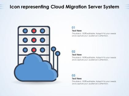 Icon representing cloud migration server system