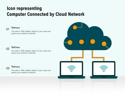 Icon representing computer connected by cloud network