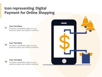Icon representing digital payment for online shopping
