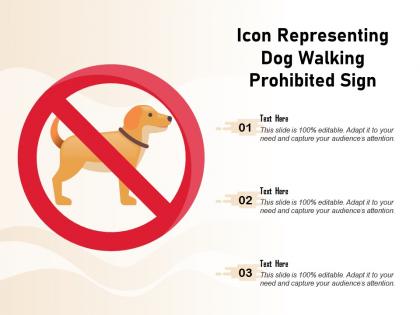 Icon representing dog walking prohibited sign