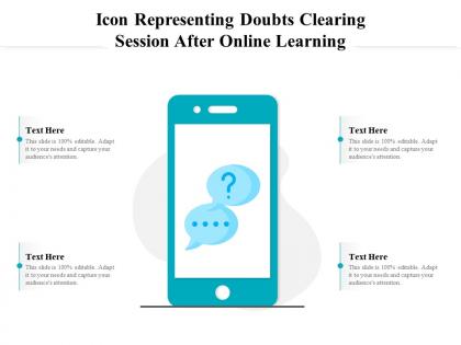 Icon representing doubts clearing session after online learning