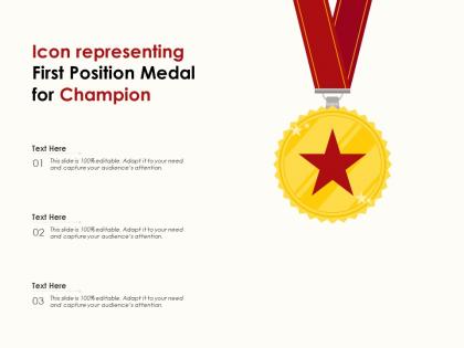 Icon representing first position medal for champion