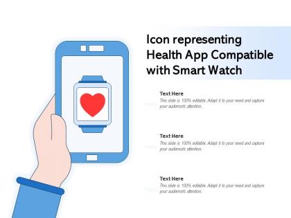 Icon representing health app compatible with smart watch
