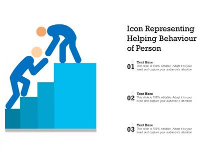 Icon representing helping behaviour of person