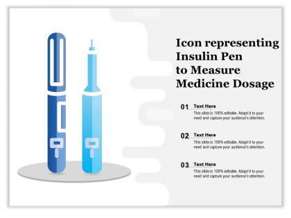 Icon representing insulin pen to measure medicine dosage