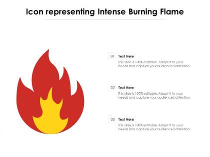 Icon representing intense burning flame