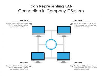 Icon representing lan connection in company it system