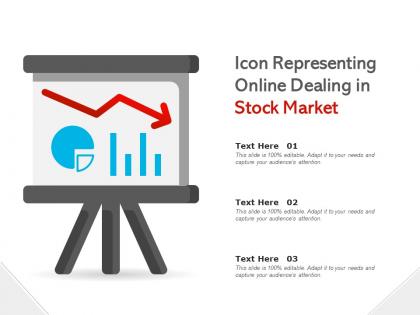Icon representing online dealing in stock market