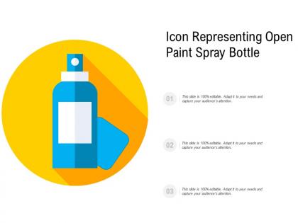 Icon representing open paint spray bottle