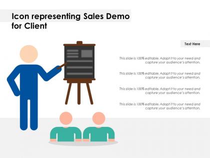 Icon representing sales demo for client