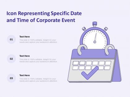 Icon representing specific date and time of corporate event