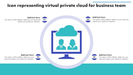 Icon Representing Virtual Private Cloud For Business Team