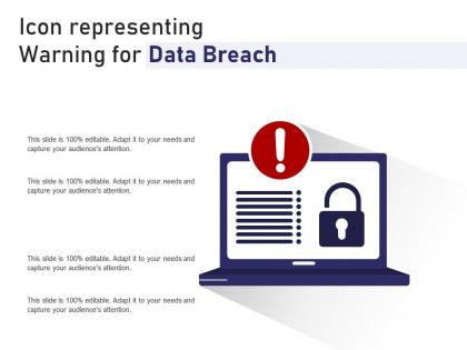 Icon representing warning for data breach