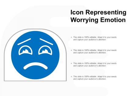 Icon representing worrying emotion