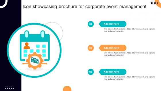 Icon Showcasing Brochure For Corporate Event Management
