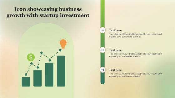 Icon Showcasing Business Growth With Startup Investment