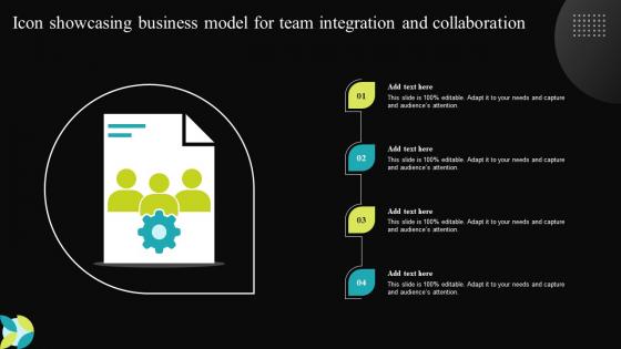 Icon Showcasing Business Model For Team Integration And Collaboration