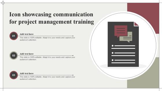 Icon Showcasing Communication For Project Management Training