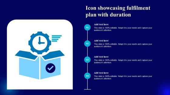 Icon Showcasing Fulfilment Plan With Duration