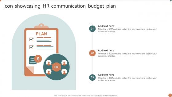 Icon Showcasing HR Communication Budget Plan