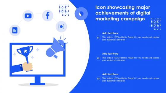 Icon Showcasing Major Achievements Of Digital Marketing Campaign