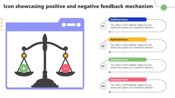 Icon Showcasing Positive And Negative Feedback Mechanism