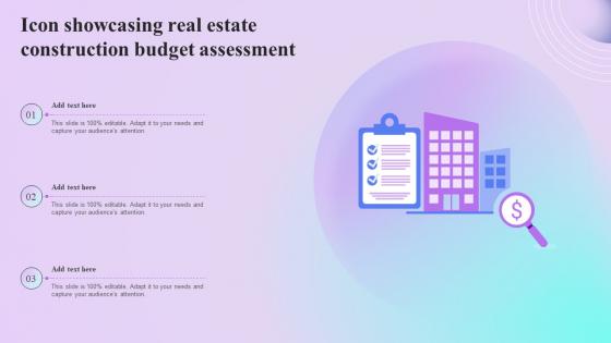 Icon Showcasing Real Estate Construction Budget Assessment