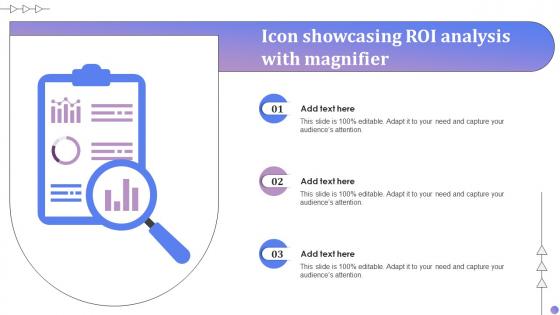Icon Showcasing Roi Analysis With Magnifier
