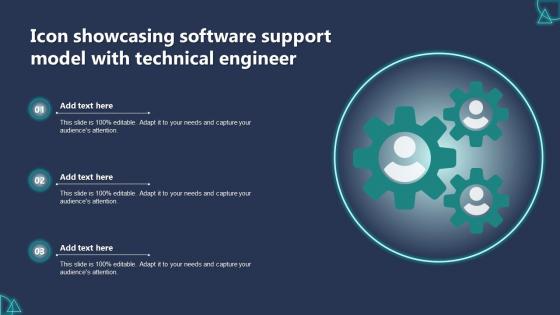 Icon Showcasing Software Support Model With Technical Engineer