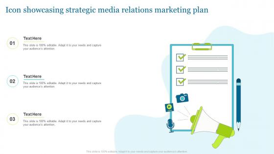 Icon Showcasing Strategic Media Relations Marketing Plan