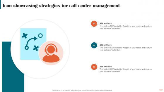 Icon Showcasing Strategies For Call Center Management
