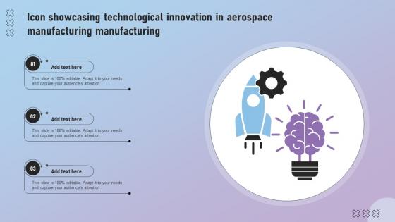 Icon Showcasing Technological Innovation In Aerospace Manufacturing Manufacturing
